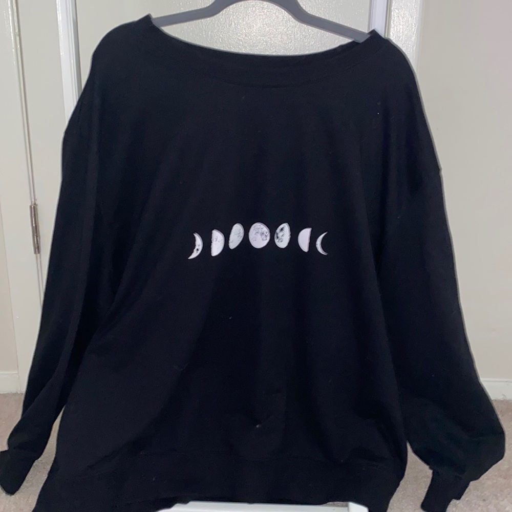 Black Hoodie with moon phases